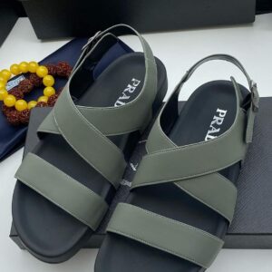 Prada Crisscross Leather Sandals – Modern Italian Elegance | Levonteluxe