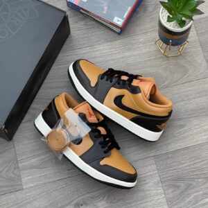 Iconic Air Jordan 1 Low 'Tan' Luxury Sneakers