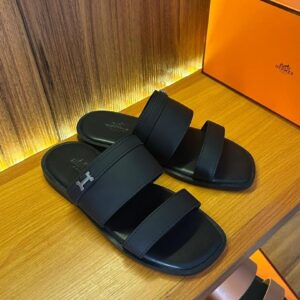 Hermes Black Slide Sandals - Limited Edition